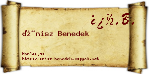 Énisz Benedek névjegykártya